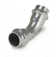 Угол Двухраструбный 22*22 45° из нержавеющей стали (ZEISSLER) (80/5)