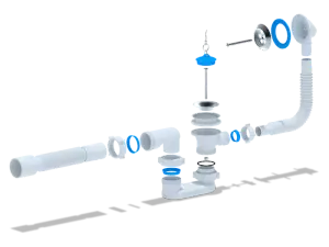 АНИ Сифон д/в плоский Е 055 с выпуском 1 1/2"*40 ,г/т 40/50