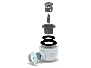 АНИ Сифон д/поддона 11/2" *50/60 хром, клик-клак(сетка) Е410 CLS