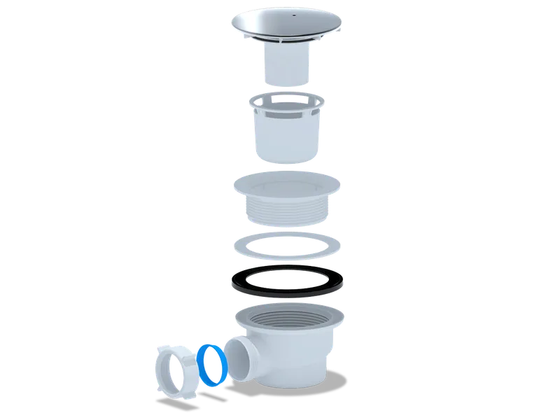 АНИ Сифон д/поддона 11/2" *90 h 65 хром Е320 С