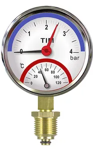 Термо-манометр TIM 4бар-прям. 120° 1/2 60шт.