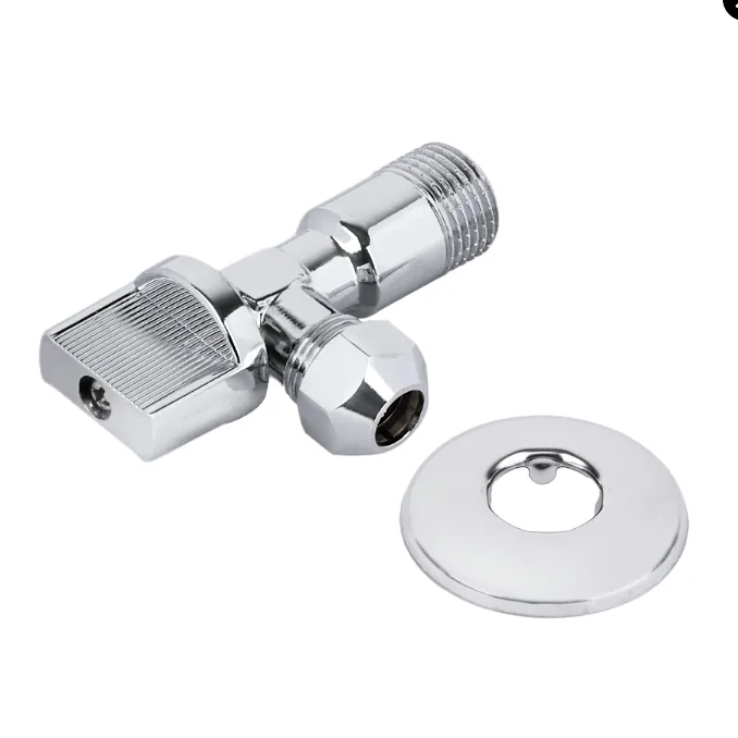 Кран шаровой угловой TIM 1/2"х1/2" ш с отражателем хром