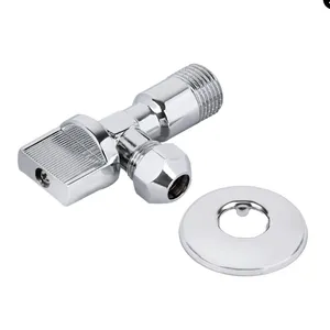 Кран шаровой угловой TIM 1/2"х1/2" ш с отражателем хром