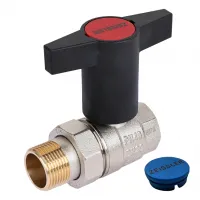 Кран шаровой 1" с американкой маховик пластмассовый ZEISSLER (40/5)