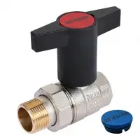 Кран шаровой 1" с американкой маховик пластмассовый ZEISSLER (40/5)