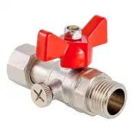 Кран шаровой для подключения манометра с нар. резьбой 1/2" TIM (50/25/1)
