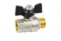 Кран шаровой STRONG 3/4" г/ш (бабочка) никель TIM (60/15)