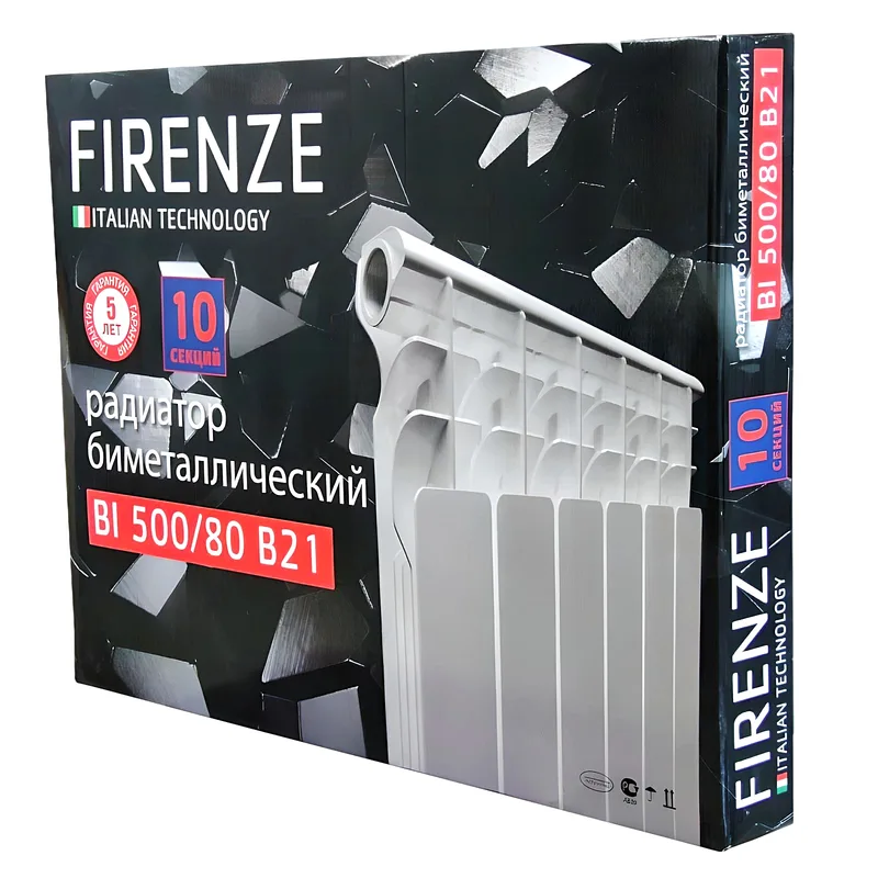 Радиатор биметаллический FIRENZE BI 500/80 B21 (6 секций)