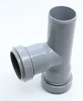 Тройник Ø50×50×90° серый Flextron (50)