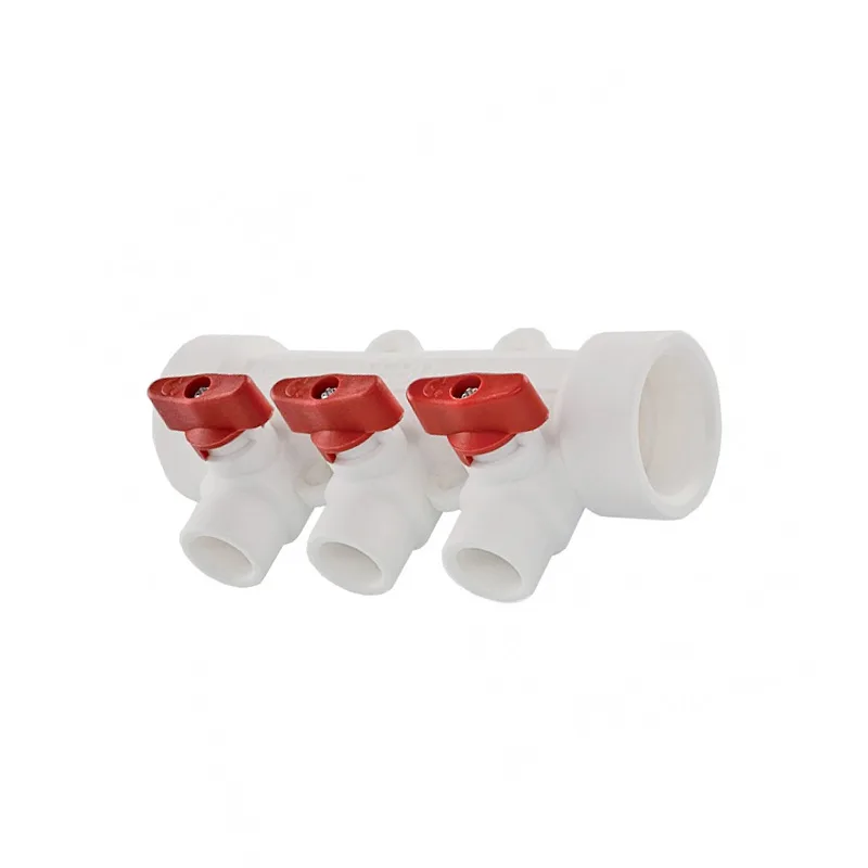 PP-R VALFEX Коллектор ф40х20 3 вых крас.