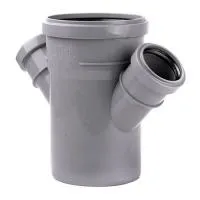 Крестовина однопл. Ø110×50×50/45° (серая) ПОЛИТЭК (40/1)