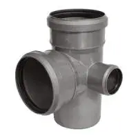 Крестовина двухпл. Ø110×110×50/90° правая (серая) ПОЛИТЭК (25/1)