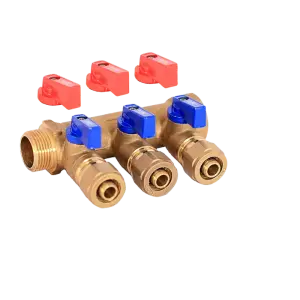 Коллектор WM м/п 3/4" х 16 х 3 вых.универсальный (кр+син)