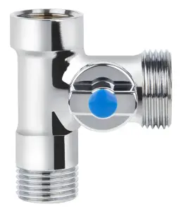 Кран KAISER 1/2"х3/4"х1/2" для стиральной машины проходной