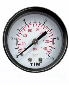 Манометр аксиальный 10 бар TIM (тыл)