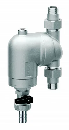 FAR Фильтр 100мкм, под манометр, Max: 95 °C, 25 бар. Поворотное соединение 3/4" НР