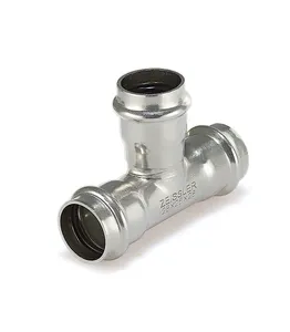 Трехраструбный пресс-тройник 42*28*42mm из нержавеющей стали ZEISSLER