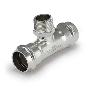 Пресс-тройник 18mm*3/4 с наружной резьбой, из нержавеющей стали 60/5