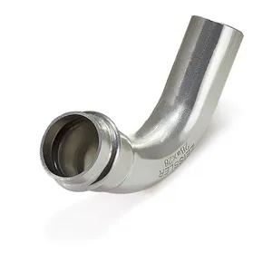 Пресс-угольник 90° 42*42mm Однораструбный из нержавеющей стали 10/2