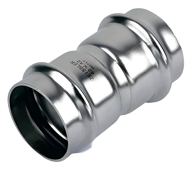 Муфта 35*35mm двухраструбная из нержавеющей стали 50/5