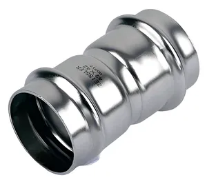 Муфта 35*35mm двухраструбная из нержавеющей стали 50/5