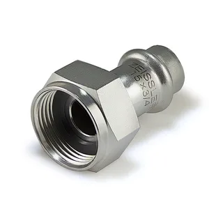 Муфта с накидной гайкой 15mm*3/4 из нержавеющей стали ZEISSLER 120/5