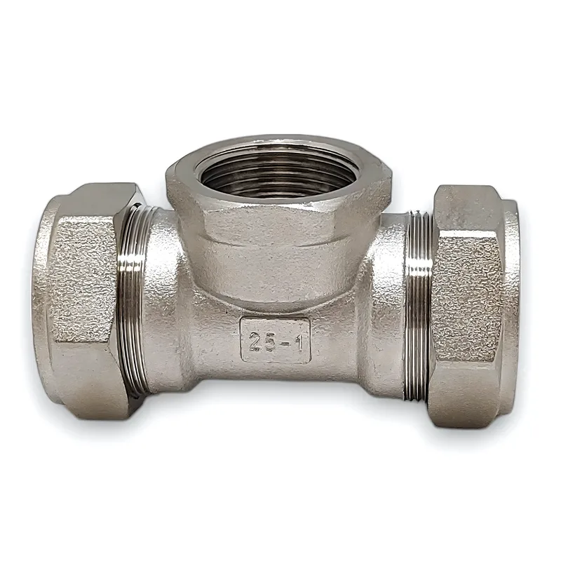 Тройник никелированный 20х1/2" в 30/5