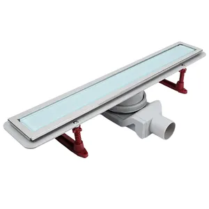 Желоб Evolux Glass 400×70 (белый глянец, 2-сторонняя решетка)