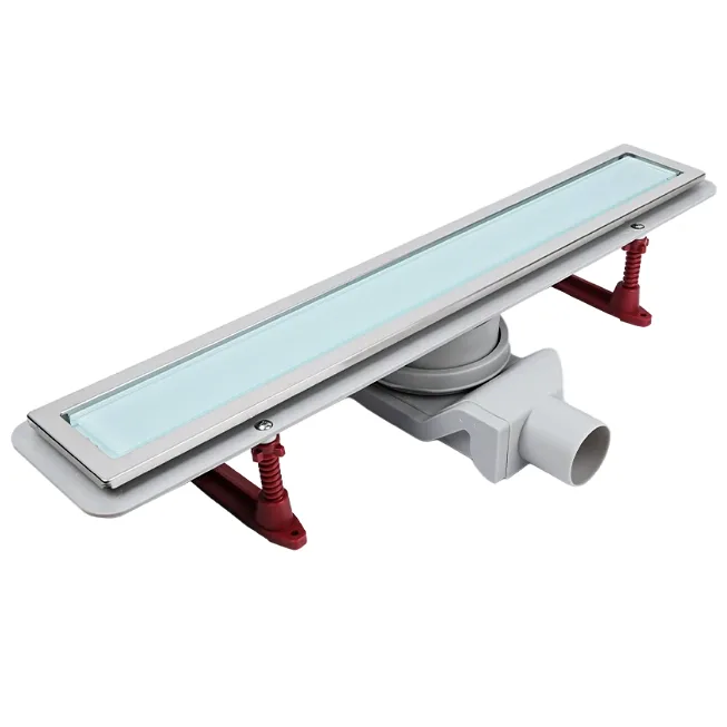 Желоб Evolux Glass 600×70 (белый глянец, 2-сторонняя решетка)