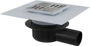 AlcaPlast Душевой трап APV 26C 10x10, в пол, с сухим затвором, хром, с сифоном