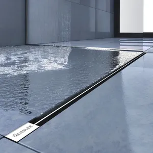 Трап линейный ультратонкая модель с дизайн-вставкой Evolux Slim 600*70