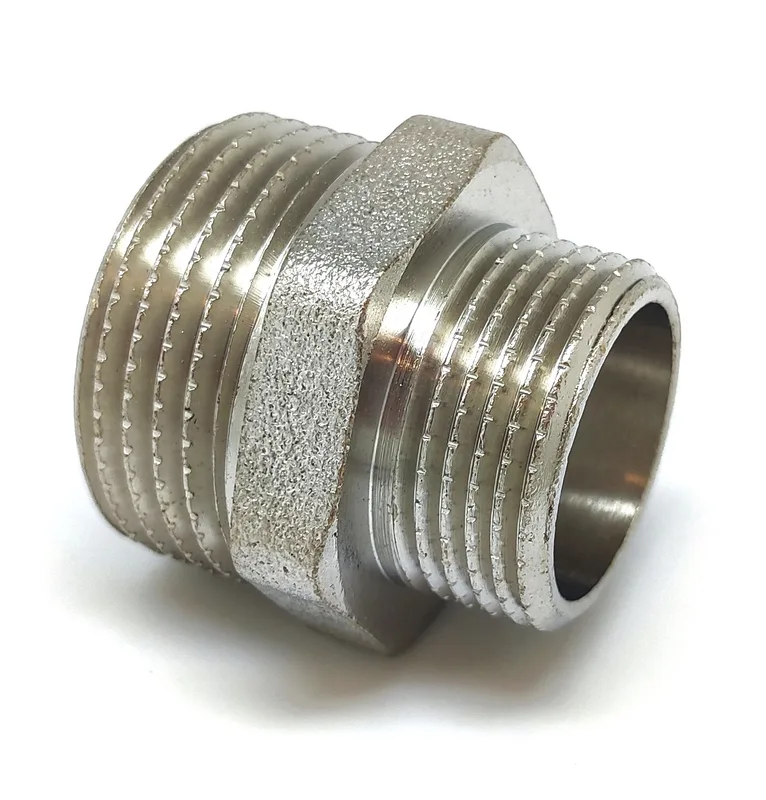 Ниппель TIM 50х40 2*х1.1/2 НИКЕЛЬ 48/4