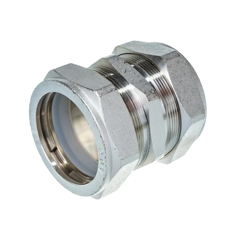 НИКЕЛЬ Муфта для гоф. трубы 32х25 VER-PRO (60/2шт)