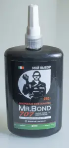 Клей-герметик анаэробный (КРАСНЫЙ) демонтаж с нагревом 250г Mr. Bond (6/1шт)