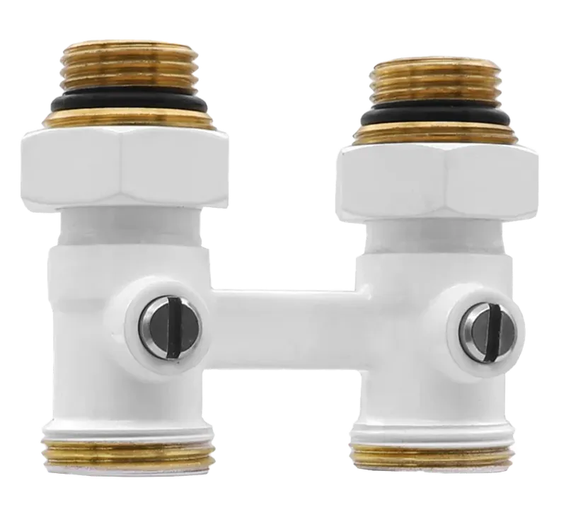 Узел нижнего подключ. рад. 3/4 прямой (БЕЛЫЙ) ViEiR (48/8/1шт)