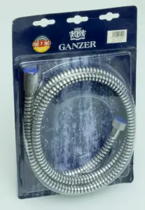 30150 Шланг для душа 150см. GANZER хром-черный (50/1шт)
