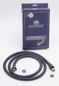 60100-C Шланг для биде 100см. (ЧЕРНЫЙ) GANZER (50/1шт)