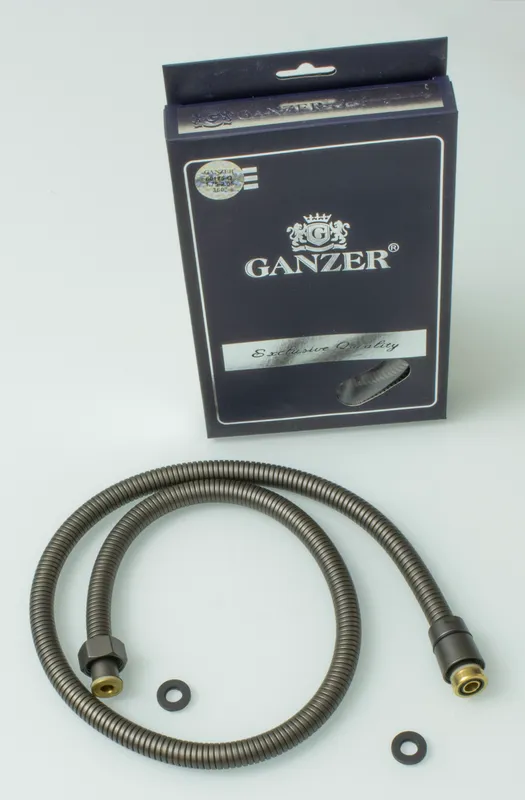 60100-Q Шланг для биде 100см. (ГРАФИТ) GANZER (50/1шт)