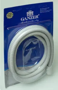 81200-F Шланг для выд. лейки 200см 3/8 нар. (БЕЛЫЙ) GANZER (50/1шт)