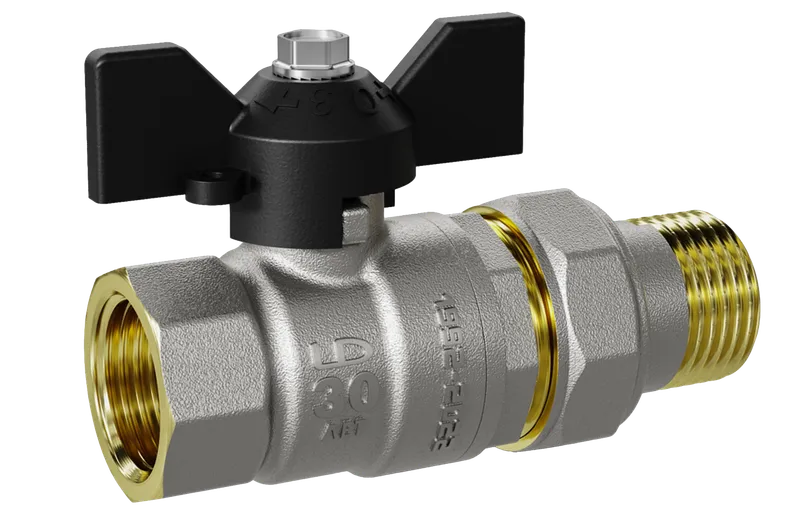 Шаровый кран с американкой 3/4 бабочка ЛД Pride (12шт)