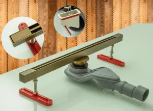 99160-R Трап щелевой 25х600мм (Роз. Золото) GANZER (4/1шт)
