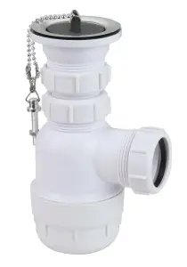 Сифон для раковины, 1"1/2 * 40мм, с решеткой и пробкой VER-PRO (50/1шт)