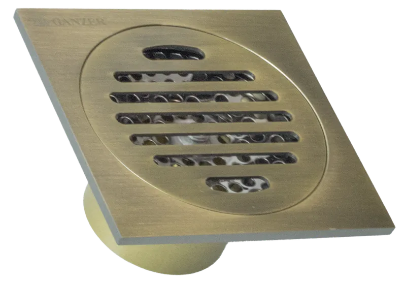 Трап прямой 10 х 10 (БРОНЗА) GANZER (60/1шт)