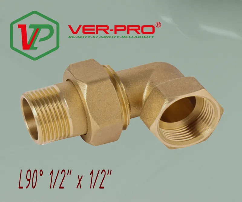 Угловая американка латун 1/2 г. х 1/2 ш. ViEiR (100/10шт)