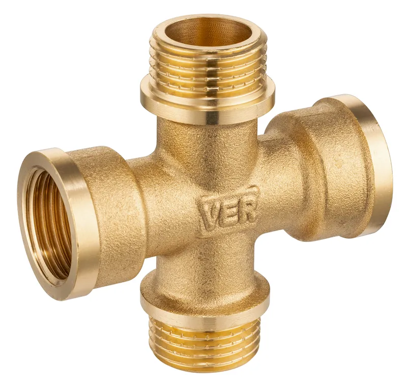 Крестовина латун 1/2Шх1/2Гх1/2Шх1/2Г ViEiR (80/5шт)