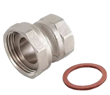 НИКЕЛЬ Полусгон с НАК. гайкой 1" х 3/4 Г. ViEiR (200/10шт)