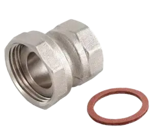 НИКЕЛЬ Полусгон с НАК. гайкой 1" х 3/4 Г. ViEiR (200/10шт)