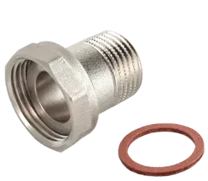 НИКЕЛЬ Полусгон с НАК. гайкой 1" х 3/4 ш. ViEiR (120/10шт)