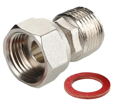 НИКЕЛЬ Полусгон с НАК. гайкой 1/2 х 1/2 ш. ViEiR (400/20шт)