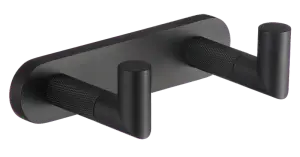 19552-C Крючок двойной для полотенец (ЧЕРНЫЙ) GANZER (20/1шт)